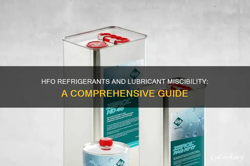 which type of lubricants are hfo refrigerants miscible in