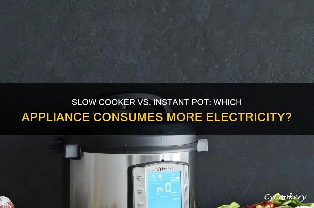 which uses more electricity slow cooker or instsnt pot