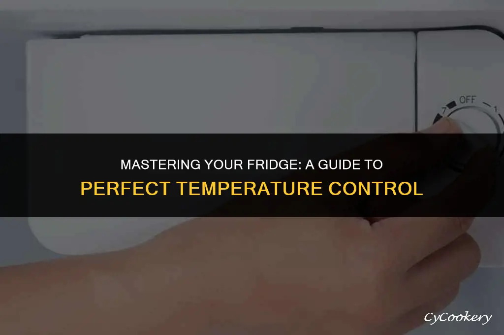 which way do i turn the refrigerator control