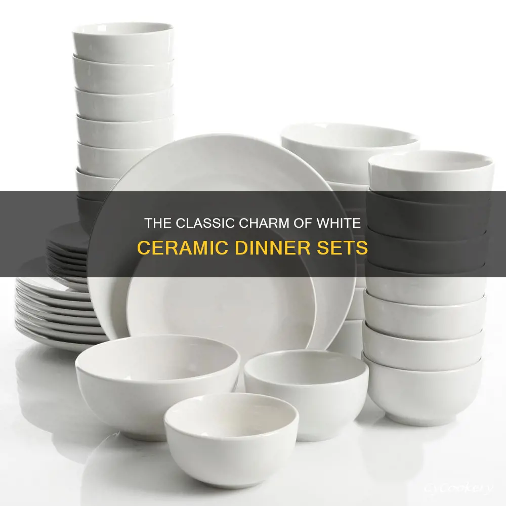 white ceramic dinner set