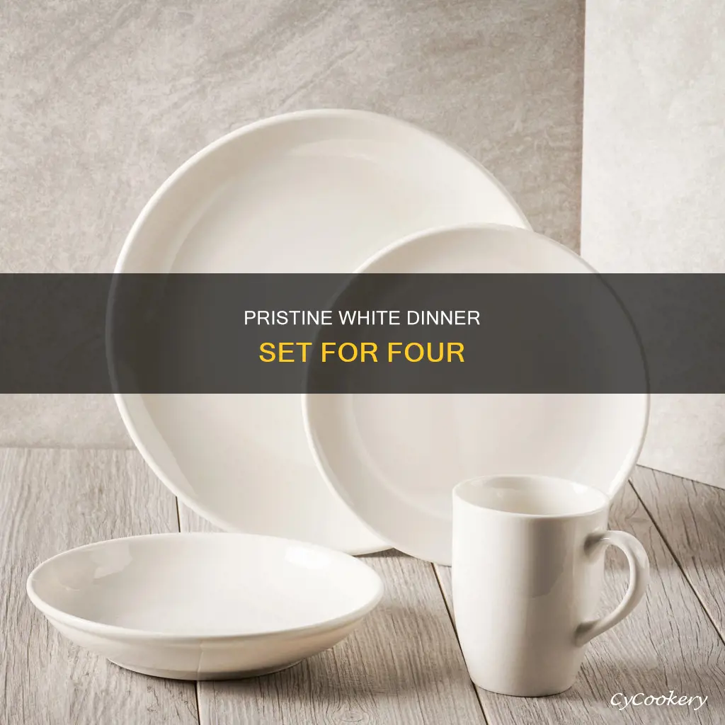 white dinner set for 4