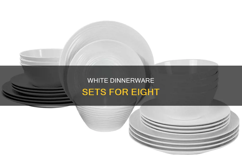 white dish sets for 8