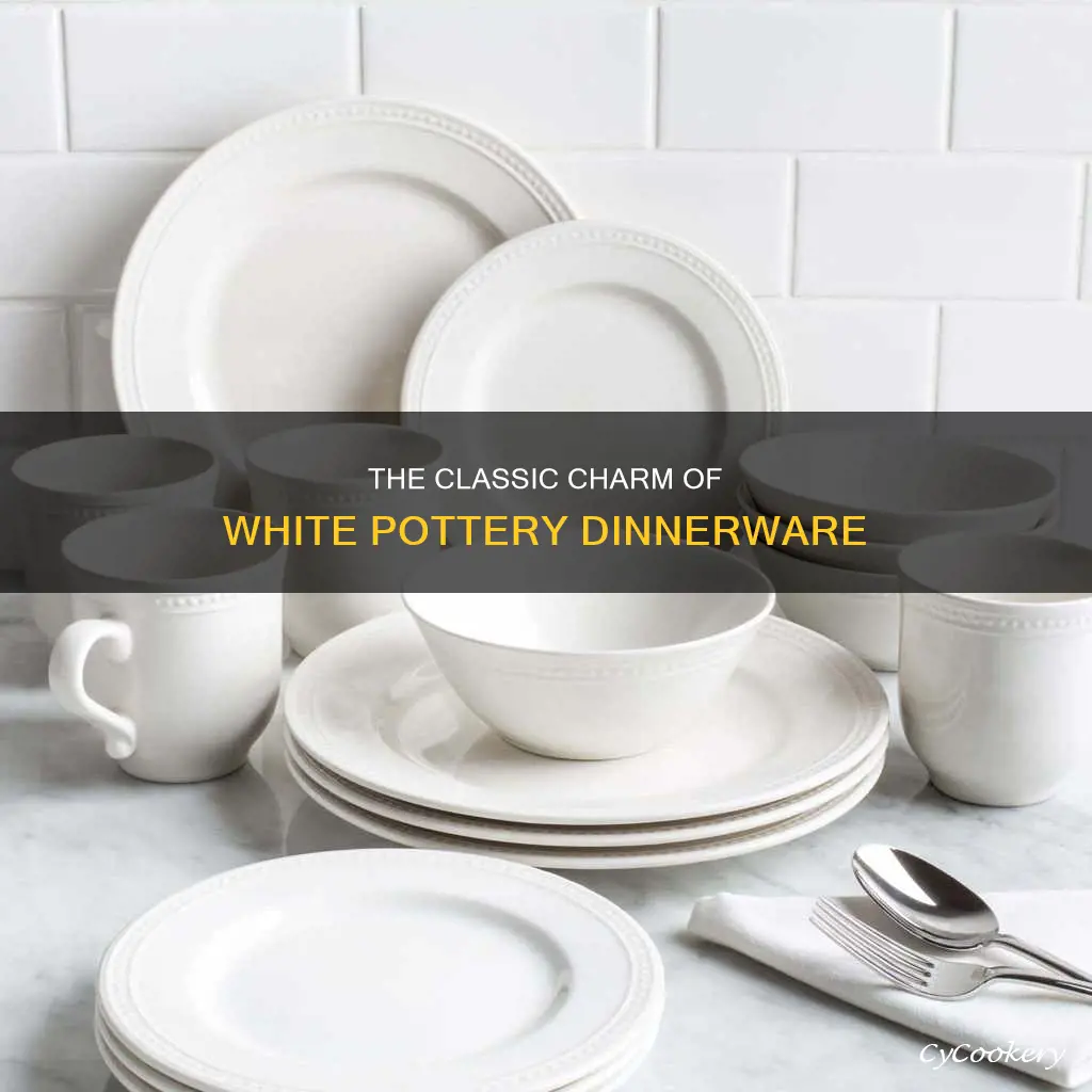 white pottery dinnerware