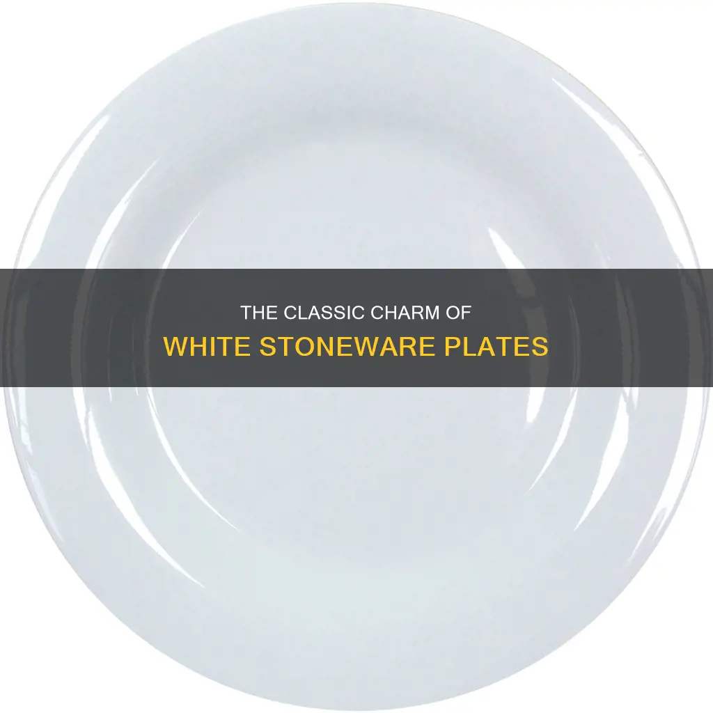 white stoneware plates