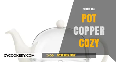 Elegant White Tea Pot Copper Cozy: Warmth & Style for Tea Lovers