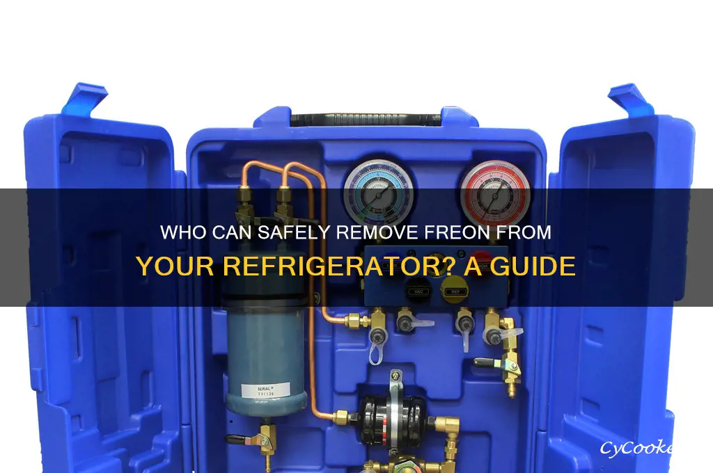 who can remove freon from a refrigerator