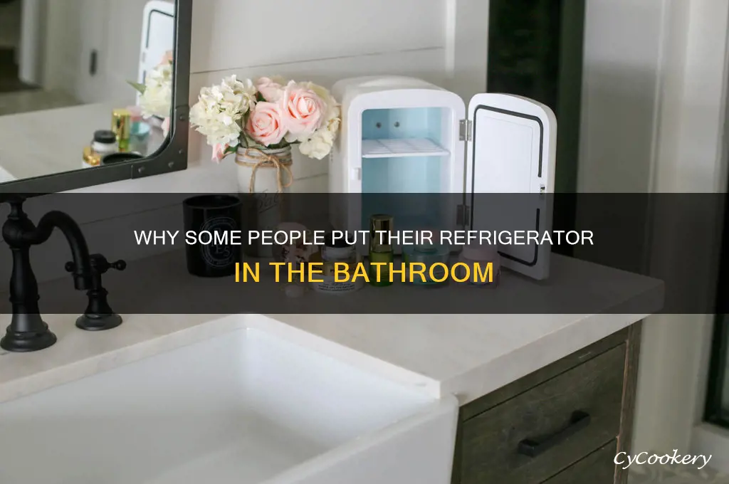 who puts their refrigerator in their bathroom