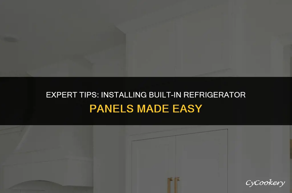 who will install my built in refrigerator panels