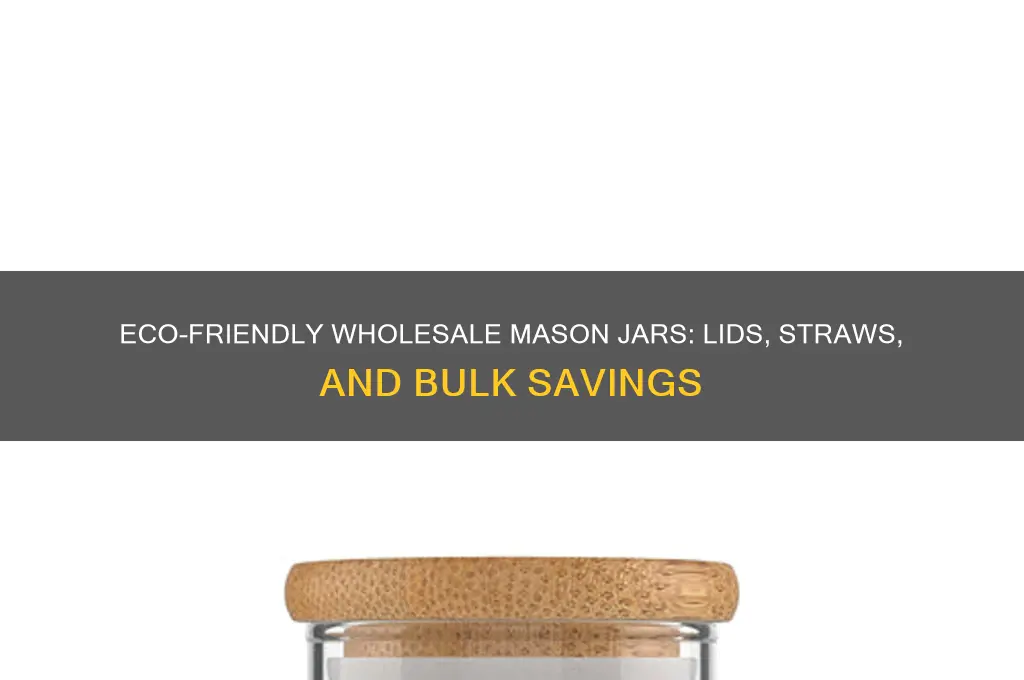 wholesale mason jars with lids and straws