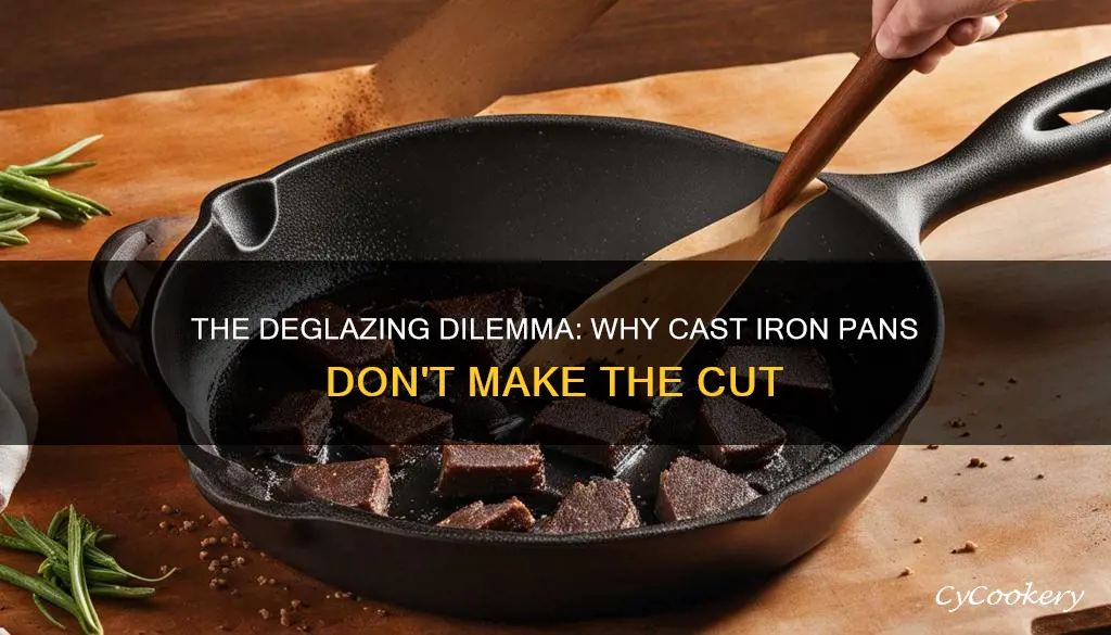 why are cast iron pans unsuitable for deglazing