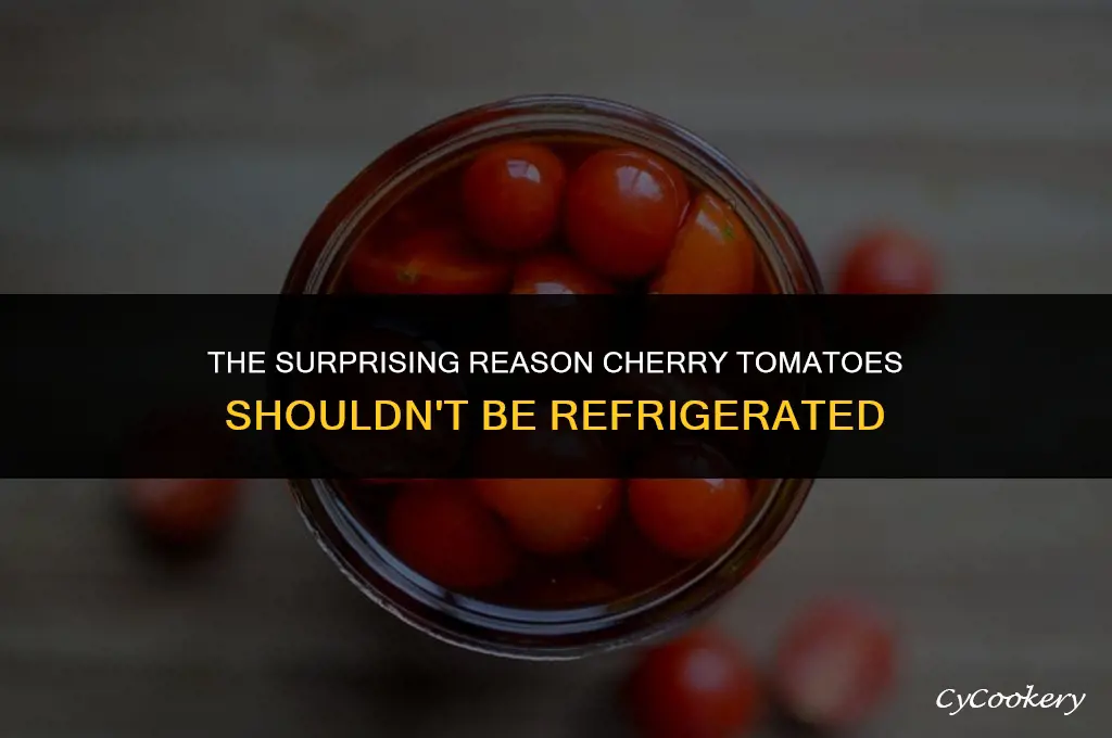 why are cherrie tomatoes not supposed to be refrigerated