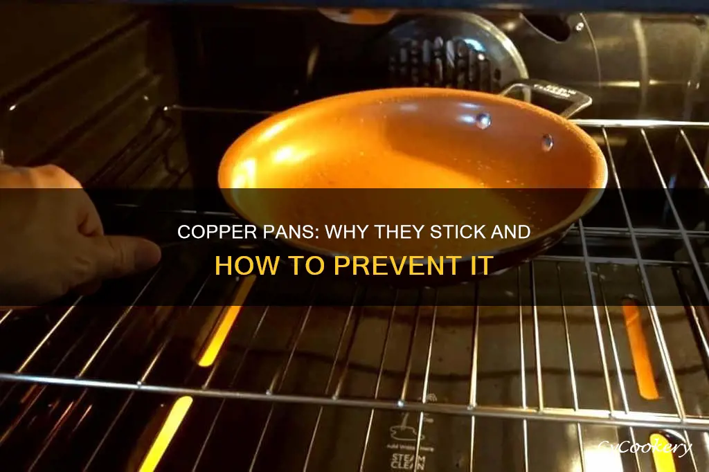 why are copper pans sticking