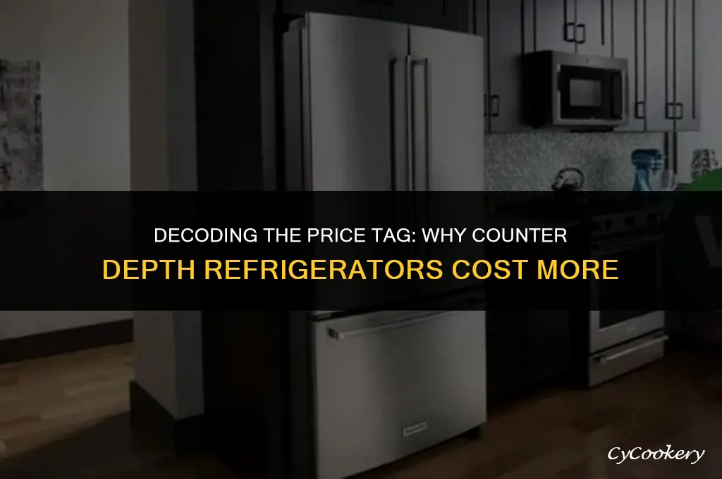 why are counter depth refrigerators so much more expensive