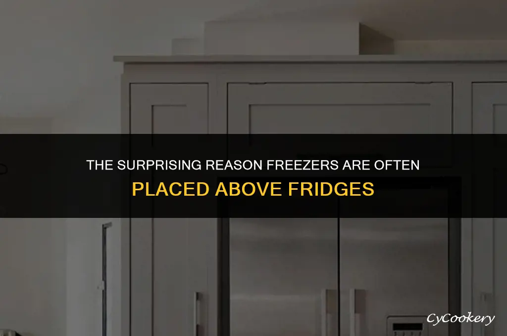 why are freezers located on top of the refrigerators