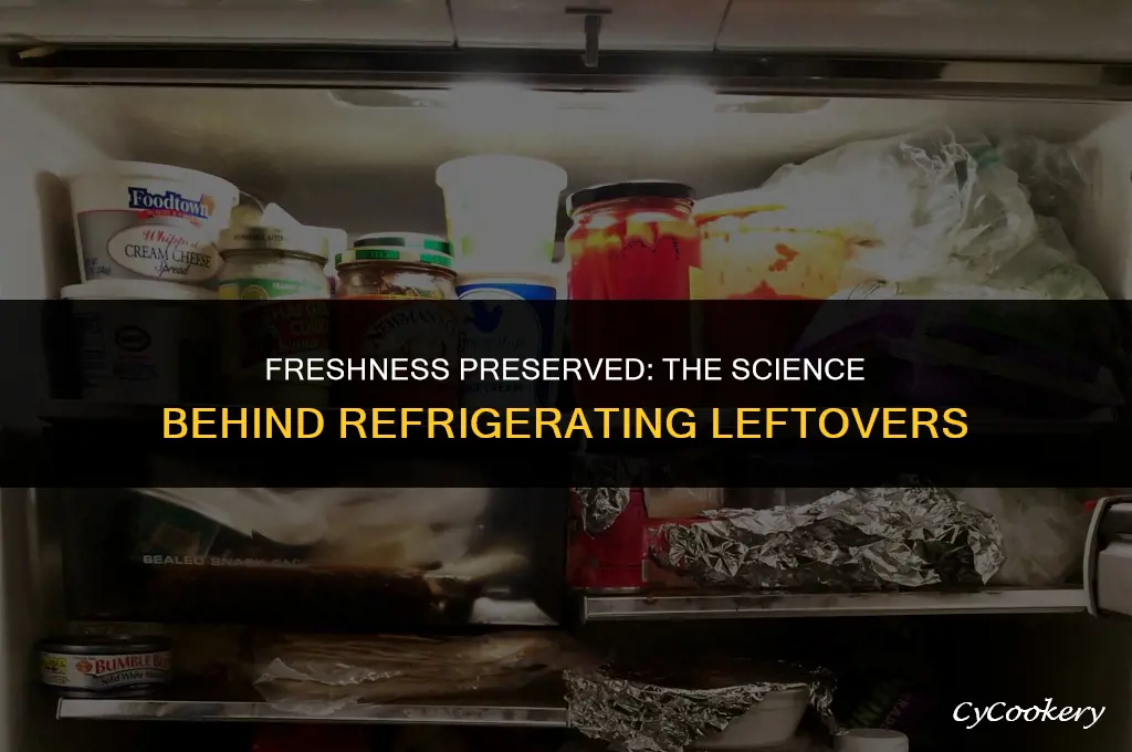 why are leftover foods kept in the refrigerator
