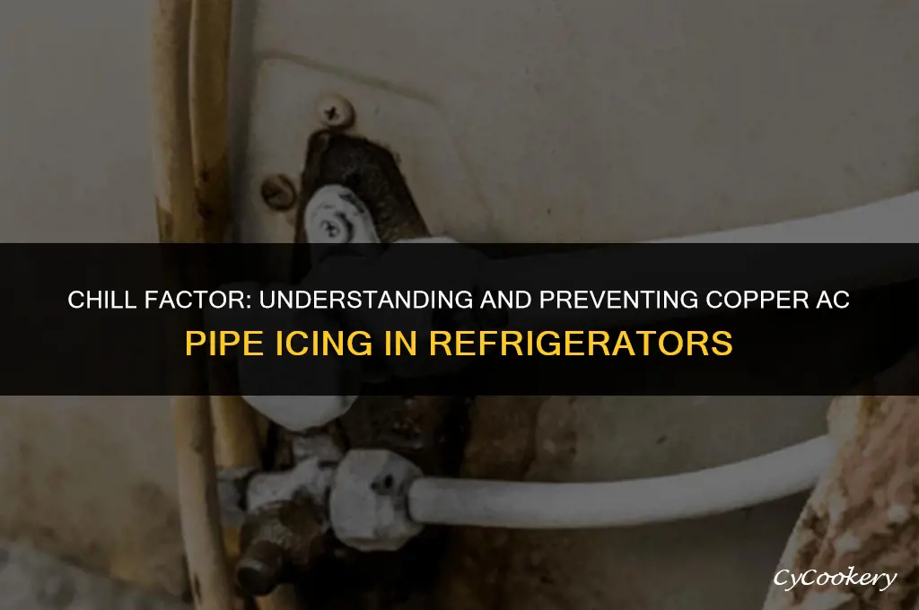 why are refrigerator copper ac pipes icing up