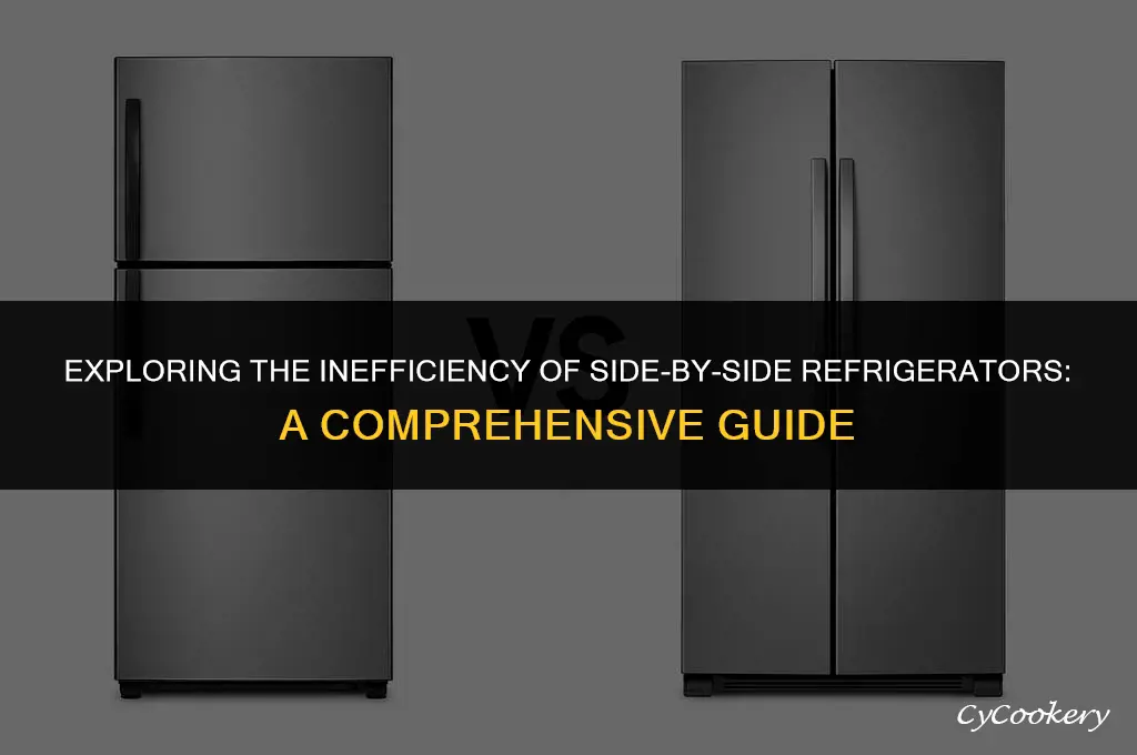why are side by side refrigerators less efficient