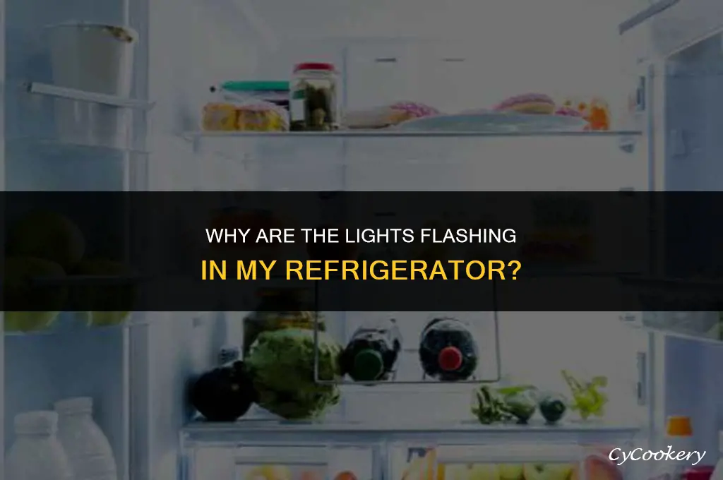 why are the lights flashing in my refrigerator