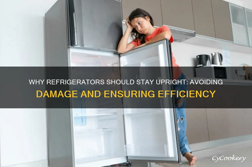 why can t refrigerators be laid down