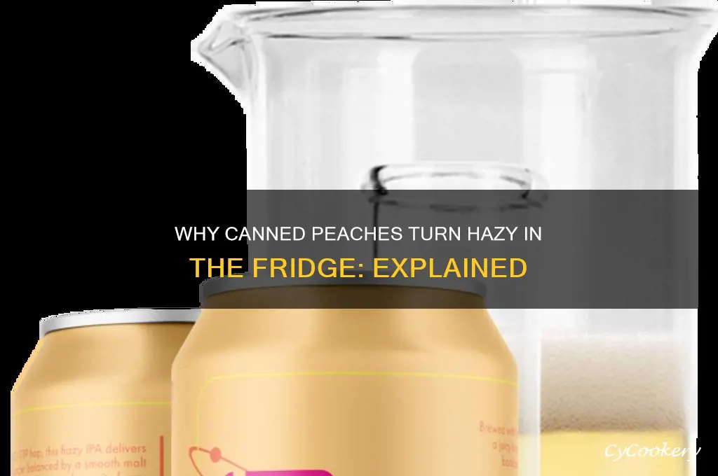 why canned peaches turn hazy in jar in refrigerator