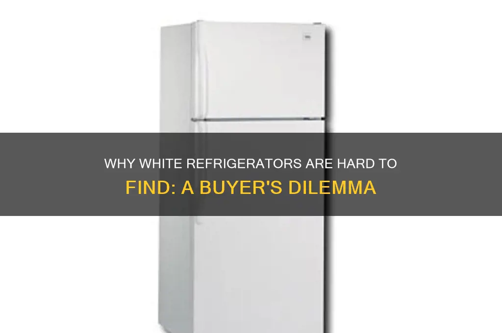 why cant i get a white refrigerator