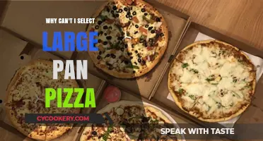 Online Pizza Ordering: Large Pan Pizza Unavailable