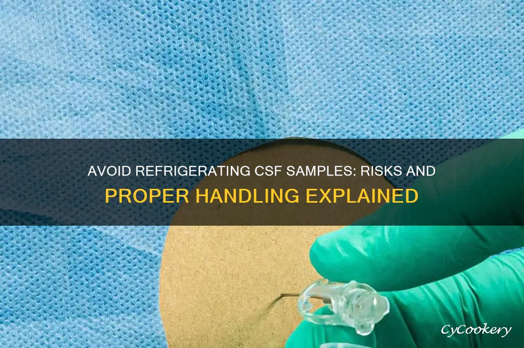 why csf sample should not be refrigerated