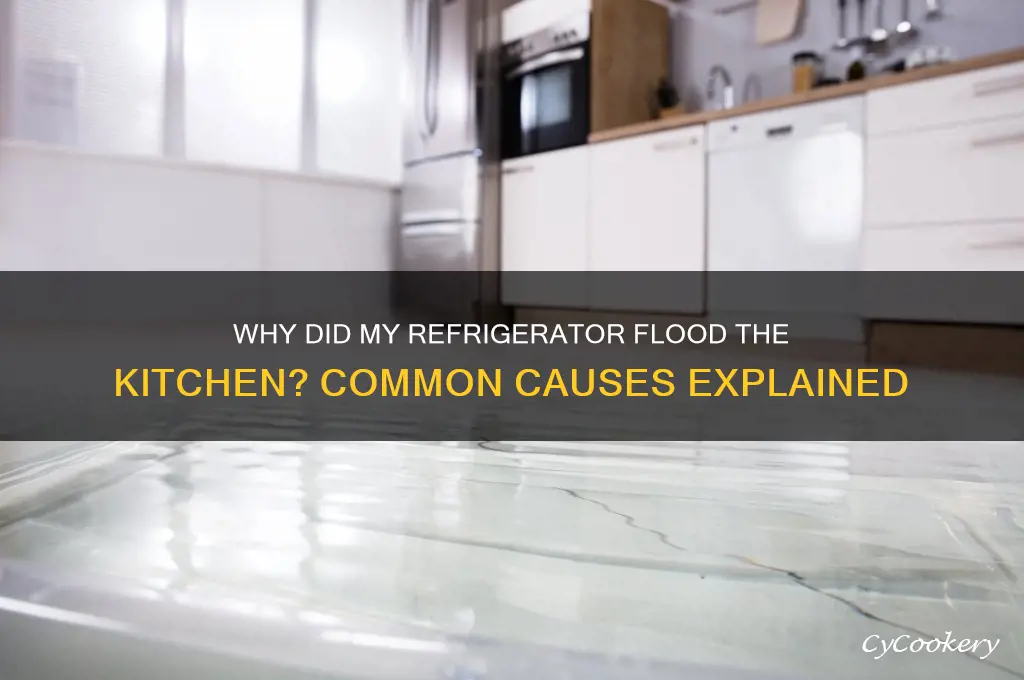 why did my refrigerator flood the kitchen