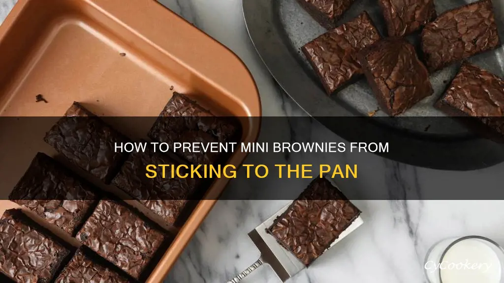 why do my mini brownies stick to the pan