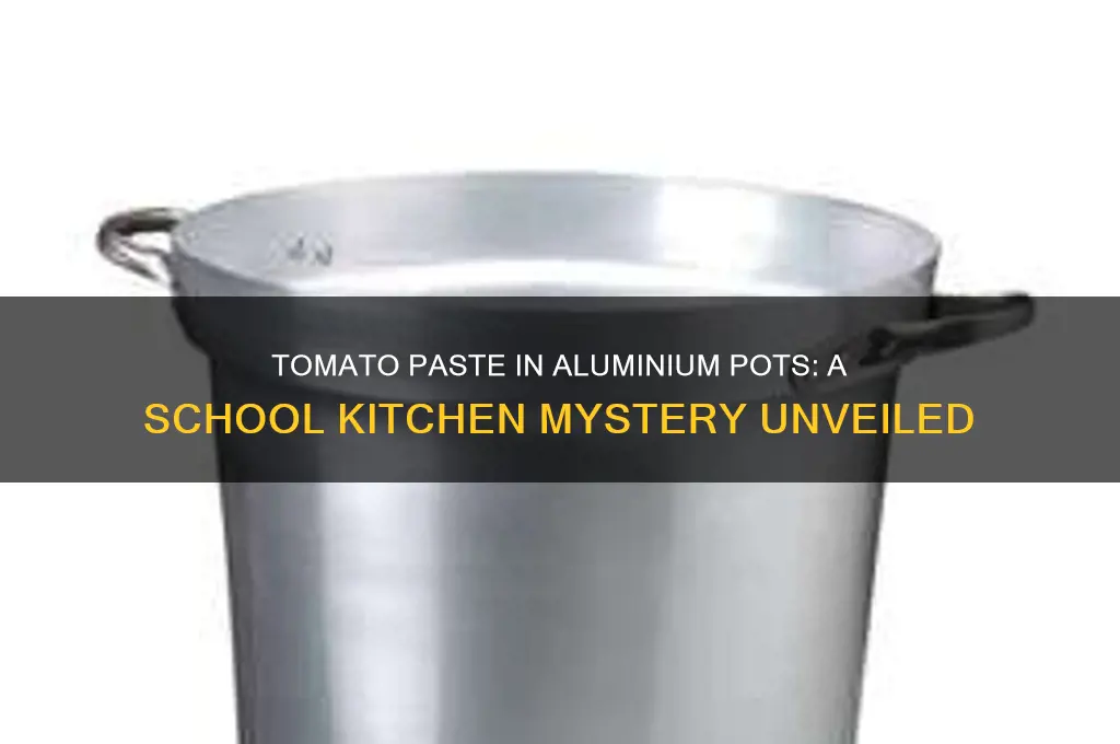 why do school cook tomato past in aluminium pots