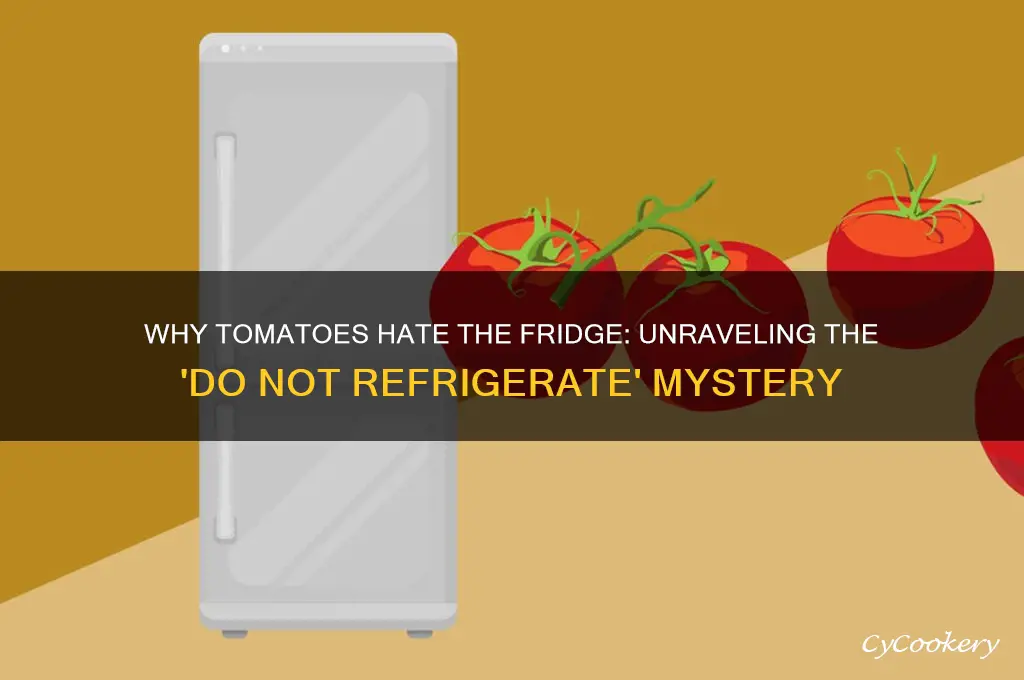 why do tomatoes say do not refrigerate