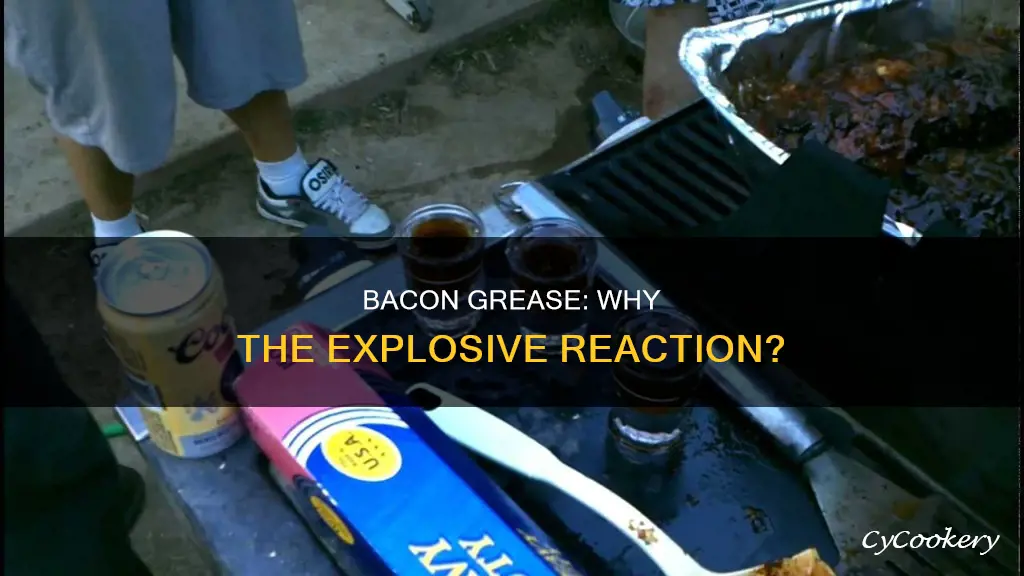 why does bacon grease explode out of the pan