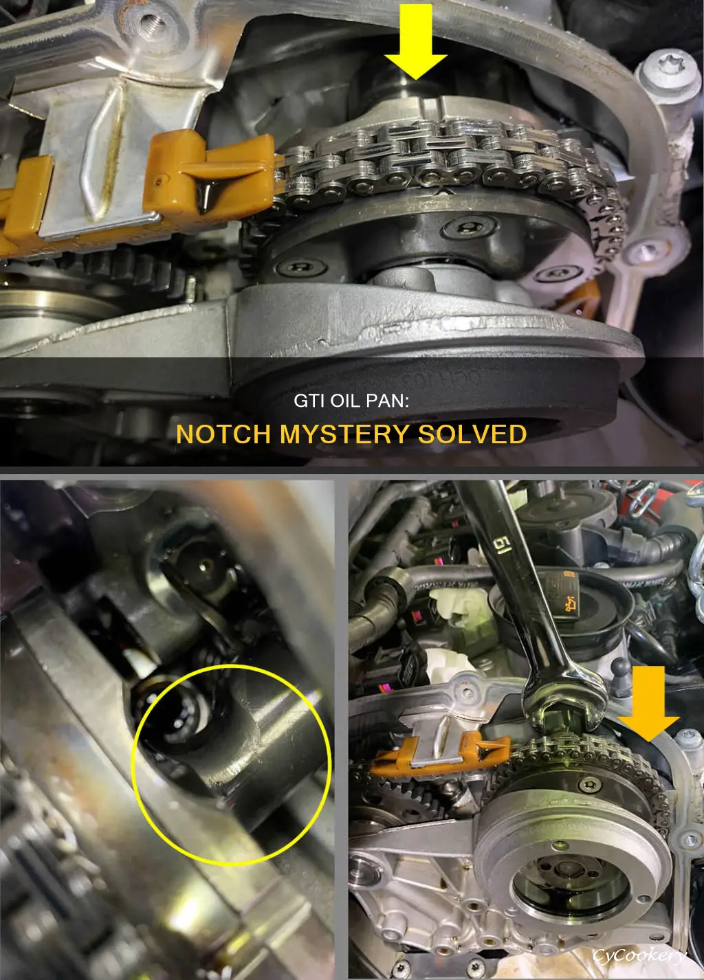 why does gti oil pan have notch in drain hole