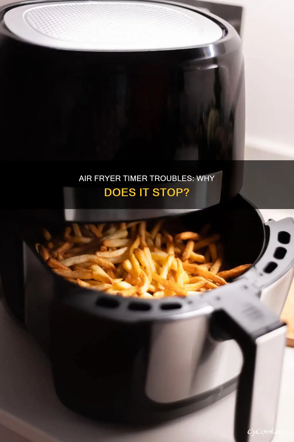 why does my air fryer timer stop during cook time