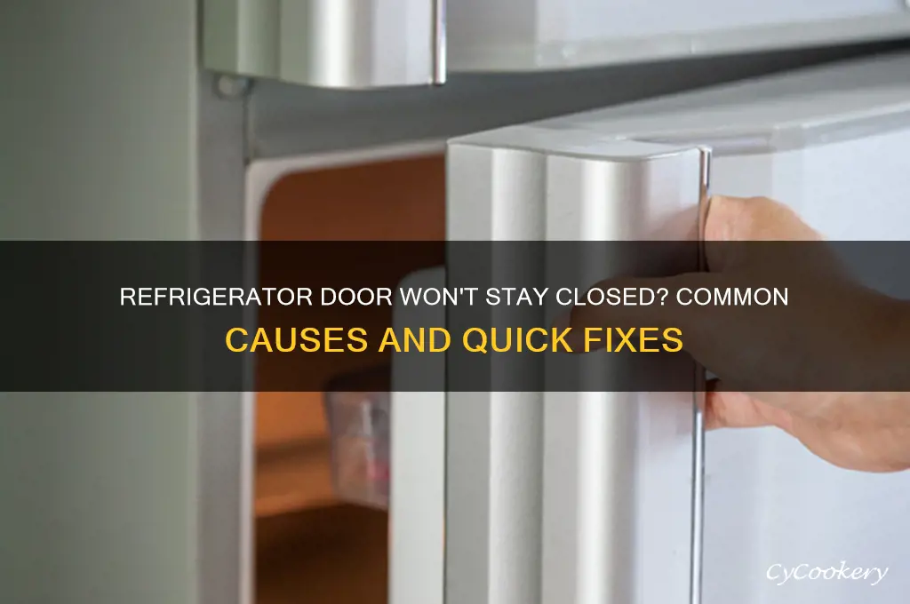 why does my refrigerator not stay closed