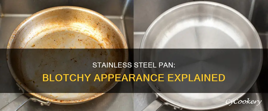 why does my stainless steel pan look blotchy