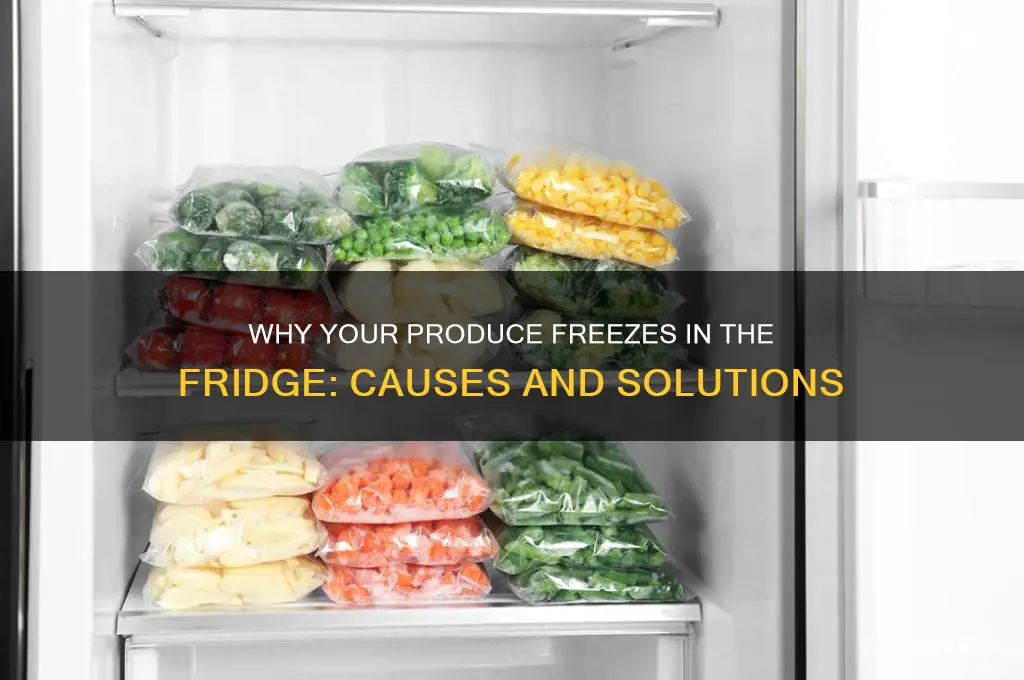 why does produce freeze in my refrigerator