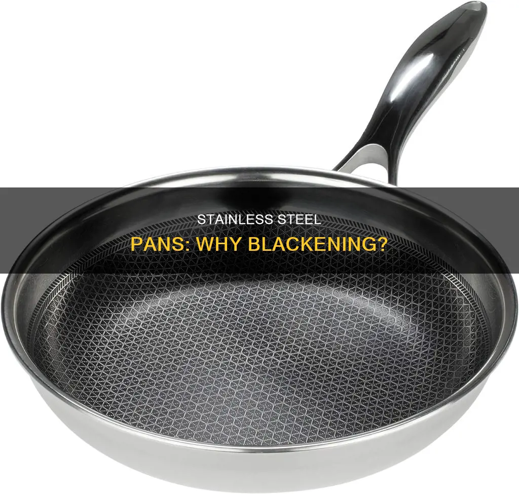 why does stainless steel pans turn black