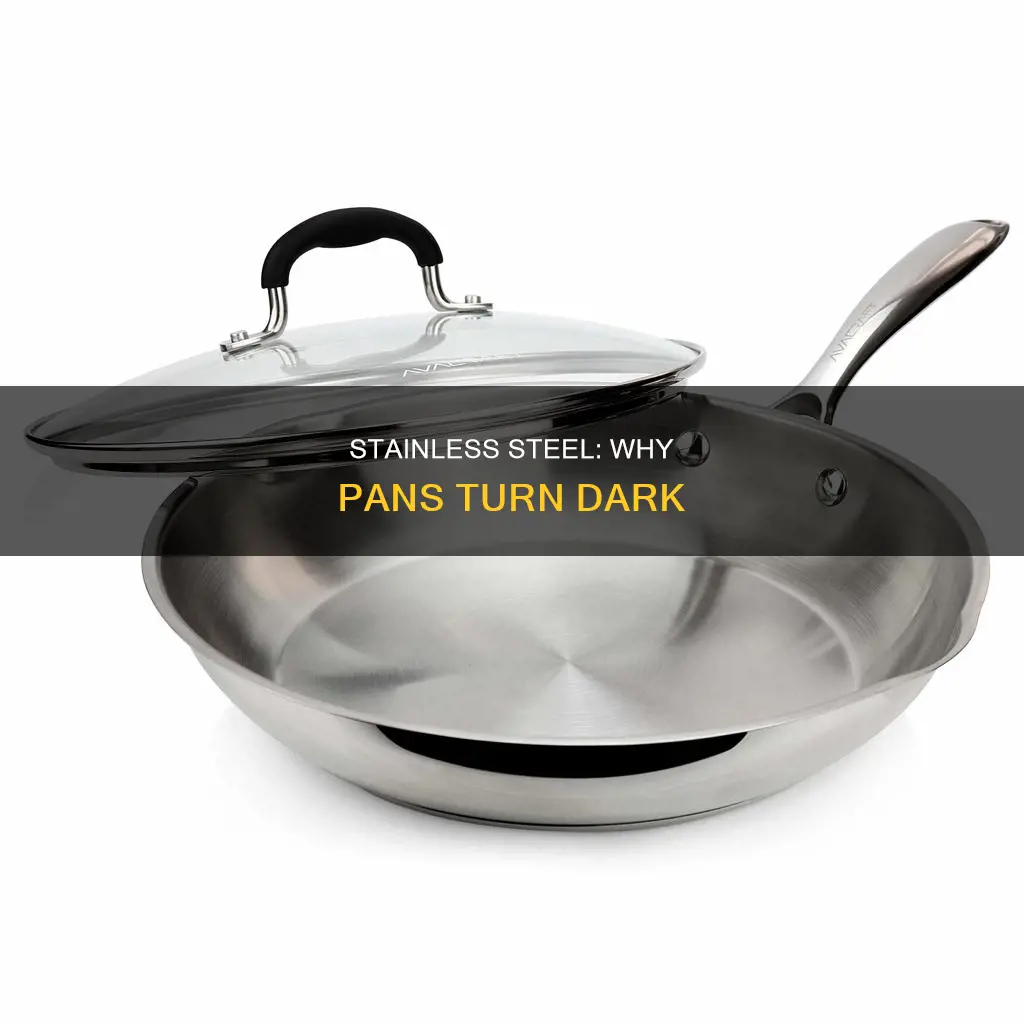 why inside stainless steel pan turns dard