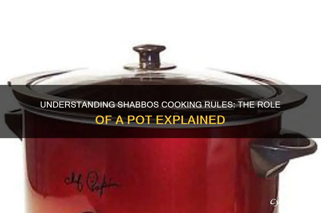 why is a pot considered cooking on shabbos