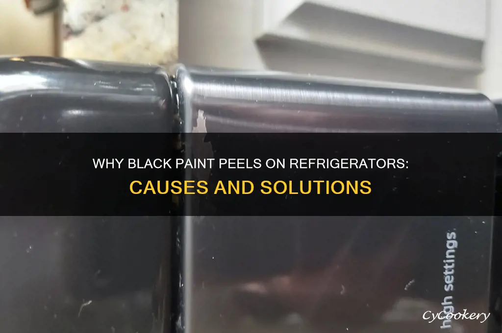 why is black paint peeling on refrigerator
