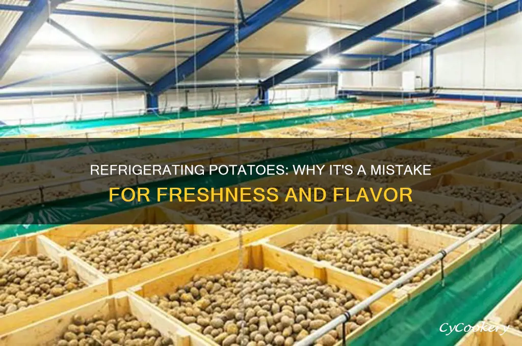 why is it bad to refrigerate potatoes