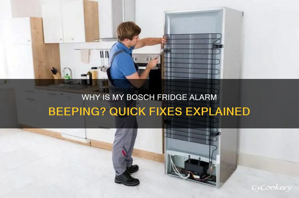 why is my bosch refrigerator alarm beeping