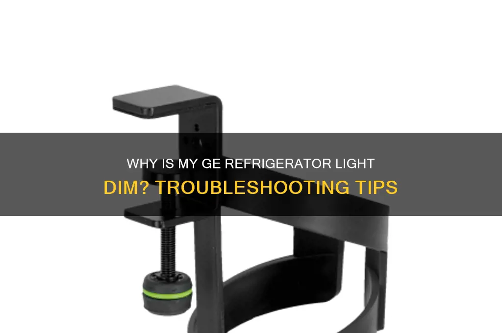 why is my ge refrigerator light dim