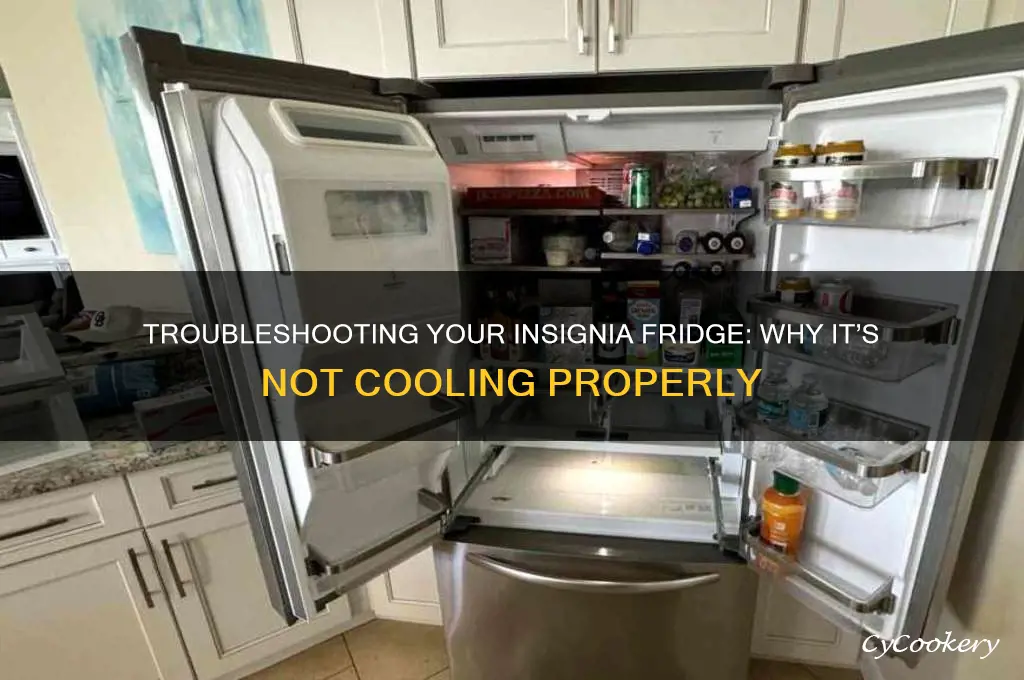 why is my insignia refrigerator not cooling