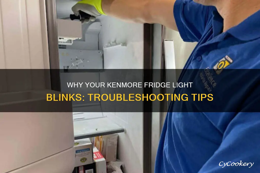 why is my kenmore refrigerator light blinking