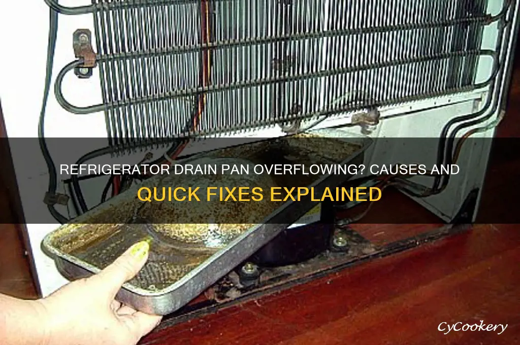 why is my refrigerator drain pan overflowing