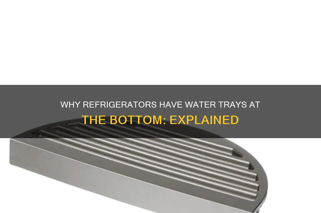 why is refrigerator have eater in botton