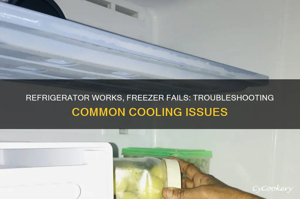 why is refrigerator working but freezer not freezing