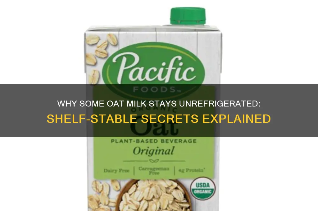 why is some oat milk not refrigerated